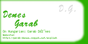denes garab business card